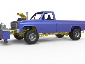 Pulling truck 4wd Scale 1 to 25 3D Print Model