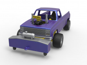 Pulling truck 4wd Scale 1 to 25 3D Print Model
