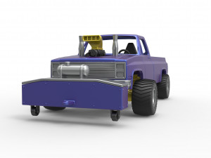 Pulling truck 4wd Scale 1 to 25 3D Print Model