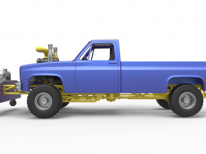 Pulling truck 4wd Scale 1 to 25 3D Print Model
