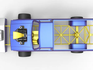 Pulling truck 4wd Scale 1 to 25 3D Print Model