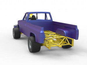 Pulling truck 4wd Scale 1 to 25 3D Print Model