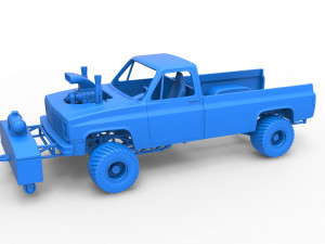 Pulling truck 4wd Scale 1 to 25 3D Print Model