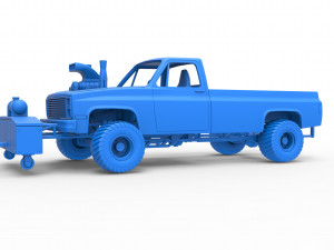 Pulling truck 4wd Scale 1 to 25 3D Print Model