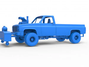 Pulling truck 4wd Scale 1 to 25 3D Print Model