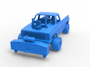 Pulling truck 4wd Scale 1 to 25 3D Print Model