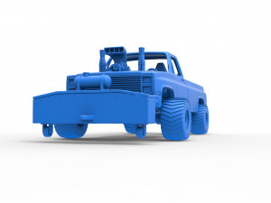 Pulling truck 4wd Scale 1 to 25 3D Print Model