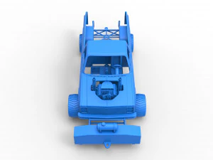 Pulling truck 4wd Scale 1 to 25 3D Print Model