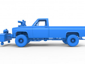 Pulling truck 4wd Scale 1 to 25 3D Print Model