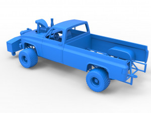 Pulling truck 4wd Scale 1 to 25 3D Print Model