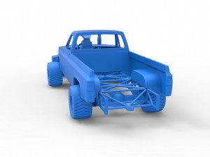 Pulling truck 4wd Scale 1 to 25 3D Print Model