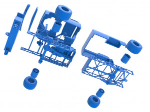 Pulling truck 4wd Scale 1 to 25 3D Print Model