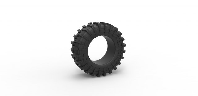 Offroad tire 39 Scale 1 to 25 Modèles 3D en vedette .c4d .max .obj .3ds .fbx .stl .blend