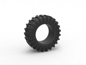 Offroad tire 39 Scale 1 to 25 3D Print Model