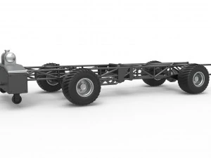 Chassi de caminh&atilde;o puxador 4x4 Escala 1 a 25 Modelo de Impressão 3D