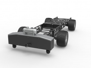 Chassis of 4wd pulling truck Scale 1 to 25 3D Принт Модель