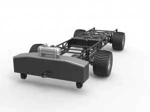 Chassi de caminh&atilde;o puxador 4x4 Escala 1 a 25 Modelo de Impressão 3D