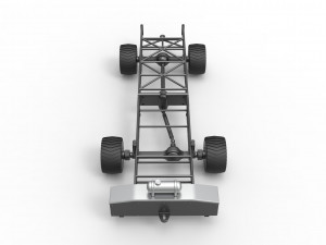 Chassis of 4wd pulling truck Scale 1 to 25 3D Принт Модель
