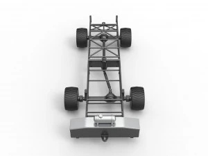 Chassi de caminh&atilde;o puxador 4x4 Escala 1 a 25 Modelo de Impressão 3D