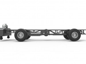 Chassis of 4wd pulling truck Scale 1 to 25 3D Принт Модель