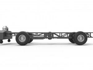 Chassi de caminh&atilde;o puxador 4x4 Escala 1 a 25 Modelo de Impressão 3D
