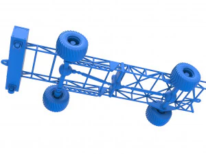 Chassi de caminh&atilde;o puxador 4x4 Escala 1 a 25 Modelo de Impressão 3D