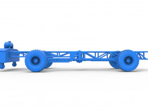 Chassi de caminh&atilde;o puxador 4x4 Escala 1 a 25 Modelo de Impressão 3D