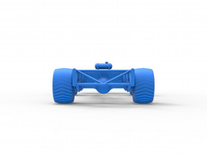 Chassis of 4wd pulling truck Scale 1 to 25 3D Принт Модель