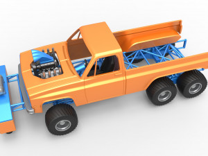 Pulling truck 6wd Scale 1 to 25 Modello di stampa 3D