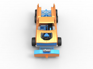 Pulling truck 6wd Scale 1 to 25 Modello di stampa 3D