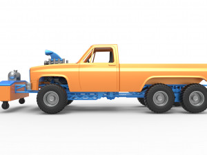 Pulling truck 6wd Scale 1 to 25 Modello di stampa 3D