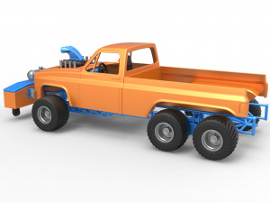 Pulling truck 6wd Scale 1 to 25 Modello di stampa 3D