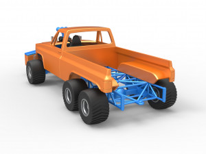 Pulling truck 6wd Scale 1 to 25 Modello di stampa 3D