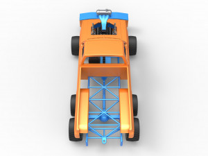 Pulling truck 6wd Scale 1 to 25 Modello di stampa 3D
