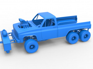 Pulling truck 6wd Scale 1 to 25 Modello di stampa 3D