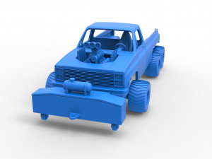 Pulling truck 6wd Scale 1 to 25 Modello di stampa 3D