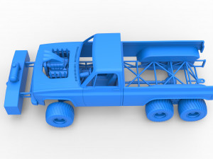 Pulling truck 6wd Scale 1 to 25 Modello di stampa 3D