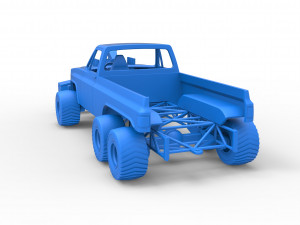Pulling truck 6wd Scale 1 to 25 Modello di stampa 3D