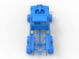 Pulling truck 6wd Scale 1 to 25 Modello di stampa 3D