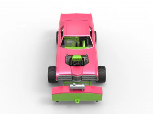 Pulling truck 4wd with Car shell Scale 1 to 25 3D Print Model