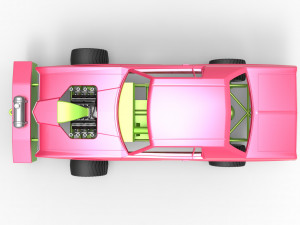 Pulling truck 4wd with Car shell Scale 1 to 25 3D Print Model
