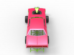 Pulling truck 4wd with Car shell Scale 1 to 25 3D Print Model