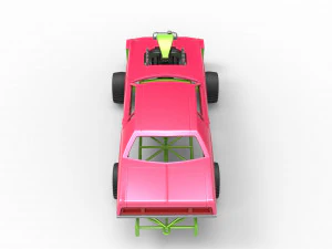 Pulling truck 4wd with Car shell Scale 1 to 25 3D Print Model