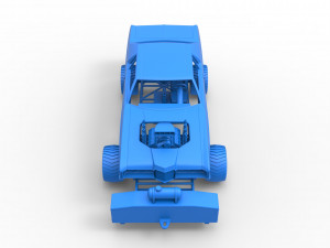 Pulling truck 4wd with Car shell Scale 1 to 25 3D Print Model