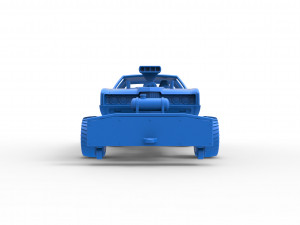 Pulling truck 4wd with Car shell Scale 1 to 25 3D Print Model
