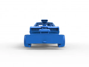 Pulling truck 4wd with Car shell Scale 1 to 25 3D Print Model