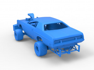 Pulling truck 4wd with Car shell Scale 1 to 25 3D Print Model