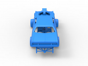 Pulling truck 4wd with Car shell Scale 1 to 25 3D Print Model