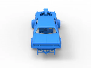 Pulling truck 4wd with Car shell Scale 1 to 25 3D Print Model