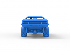 Pulling truck 4wd with Car shell Scale 1 to 25 3D Print Model